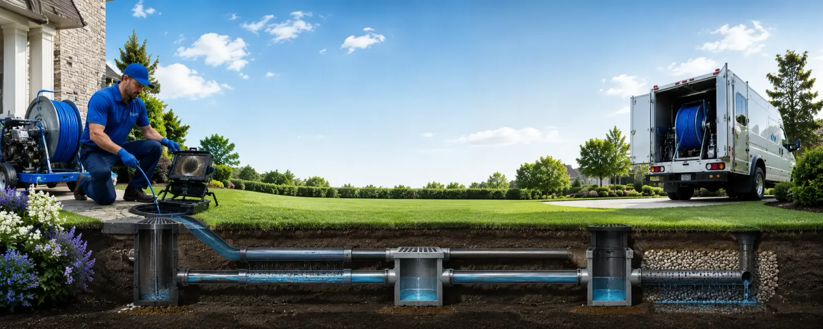 Outdoor drain cleaning information for Hortonville, NY